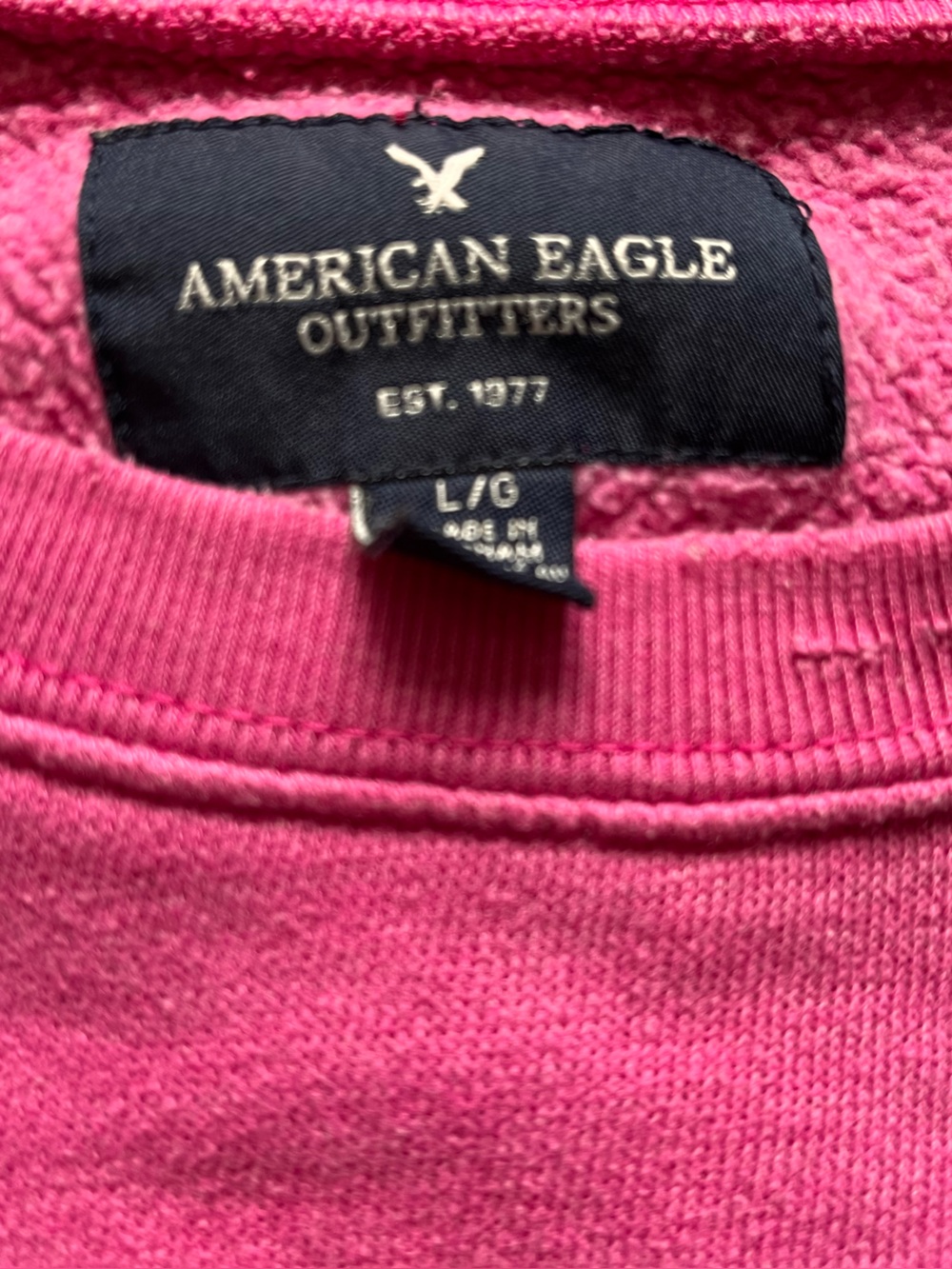 American Eagle Outfitters Pink cropped Crewneck Sweatshirt